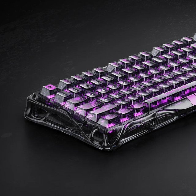 GravaStar Gaming Keyboard Mercury V75 Lite 75% Hall Effect Magnetic Switch Transparent black