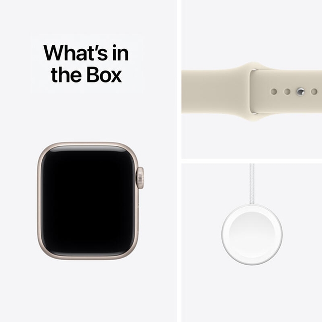 Apple Watch SE 3 GPS 40mm Starlight Aluminium Case With Sand Sport Band MJKR4 S/M