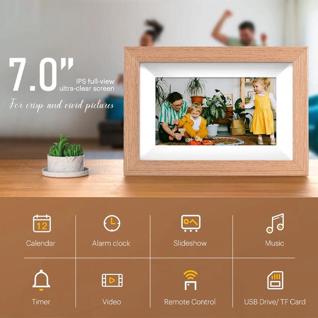 Kodak Digital Photo Frame 7 Inch RCF-702W Burlywood
