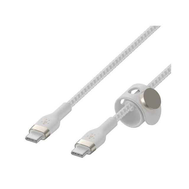 Belkin BoostCharge PRO Flex USB-C to USB-C Braided Silicone Cable 1M CAB011bt1MWH White