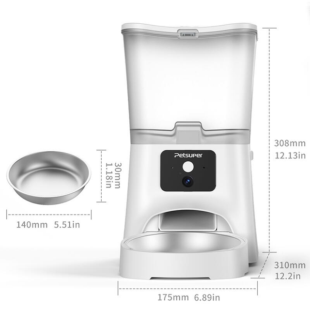 Petsuper Smart Pet Feeder PF02-3 White
