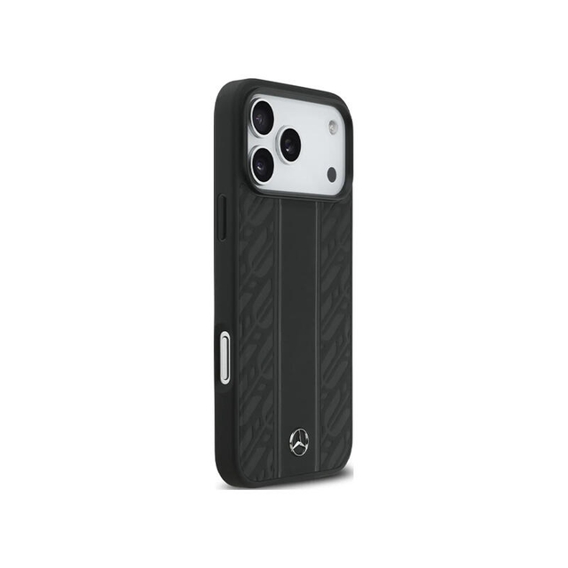 Mercedes-Benz HC Magsafe Leather Laurel Leaves And Stripes Iphone 17 Pro Max MEHMP17X25RLDLKH Black