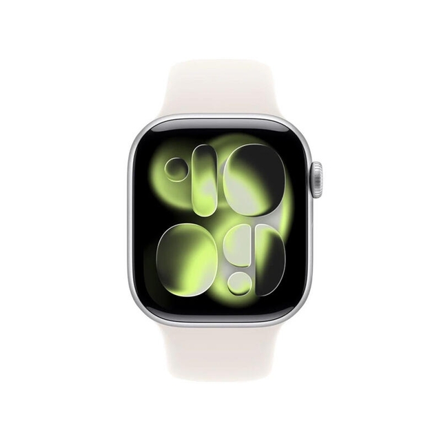 Apple Watch Series 11 GPS 46mm Silver Aluminium Case With Purple Fog Sport Band MEWC4L M/L