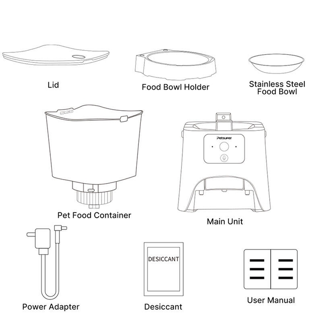 Petsuper Smart Pet Feeder PF02-2 White
