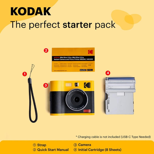 Kodak Mini 3 Era Instant Photo Printer MS300Y Yellow