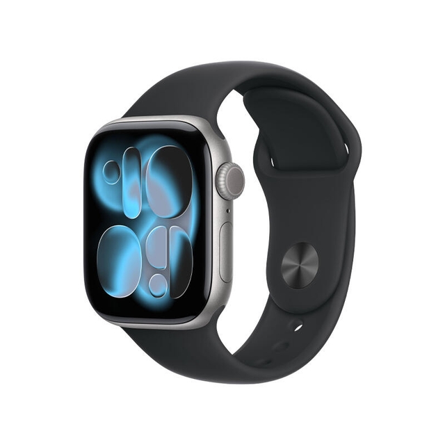 Apple Watch Series 11 GPS 42mm Space Grey Aluminium Case With Black Sport Band MEQX4 M/L