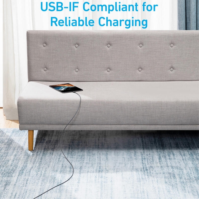 Anker 322 USB-C to USB-C 60W 3m Cable A81F7G11 Black