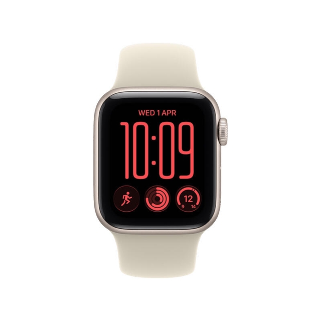 Apple Watch SE 3 GPS 40mm Starlight Aluminium Case With Sand Sport Band MJKW4 M/L