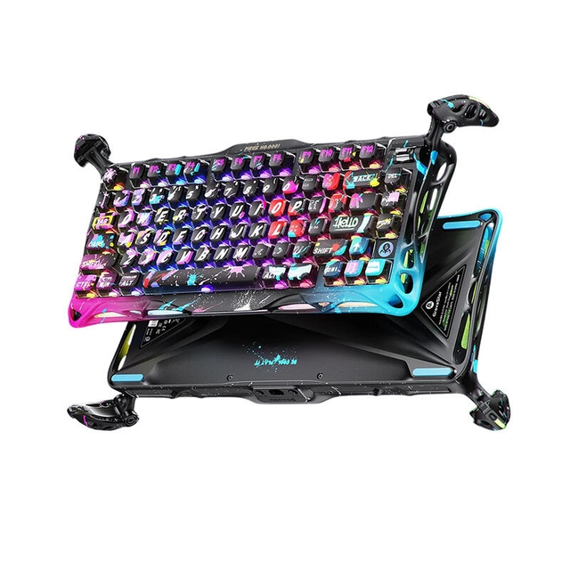 GravaStar Gaming Keyboard Mercury V75 Pro 80keys Magnetic Jade 8K Neon Graffiti