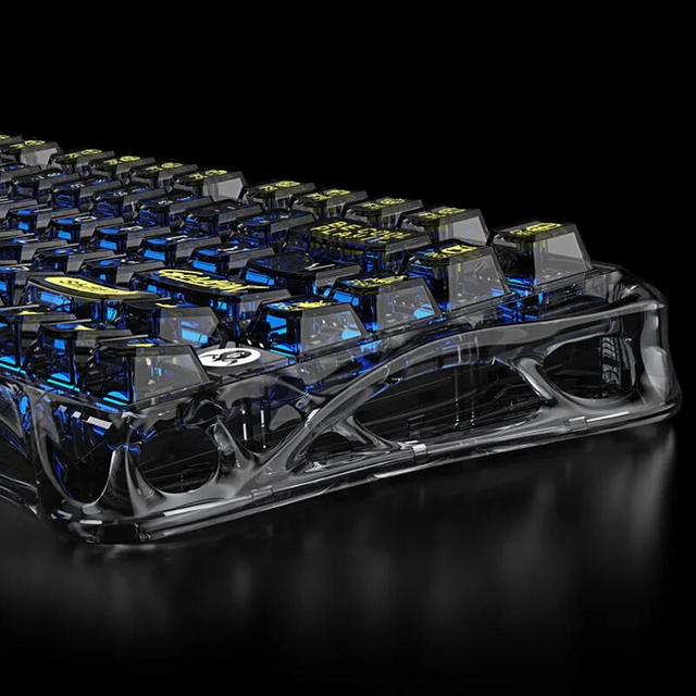GravaStar Gaming Keyboard Mercury K1 Lite 75% Wireless Mechanical Transparent Black