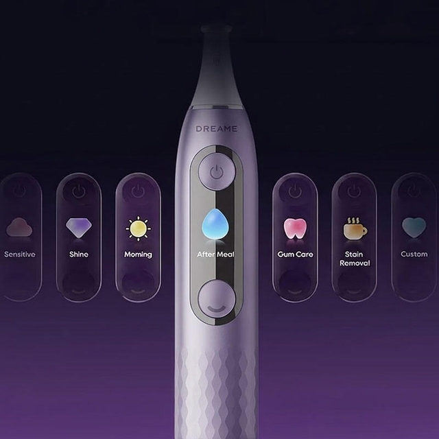 Dreame E10F Sonic Vibration Electric Toothbrush 6 heads included Purple