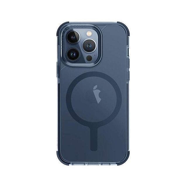 Uniq Hybrid Magclick Charging Combat Iphone 15 Pro Max Smoke Blue