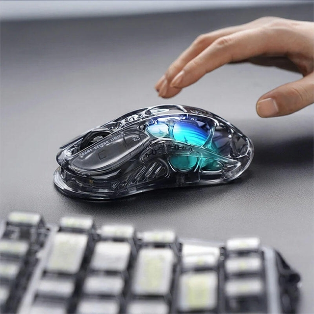 GravaStar Gaming Mouse Mercury M2 Wireless Transparent Black