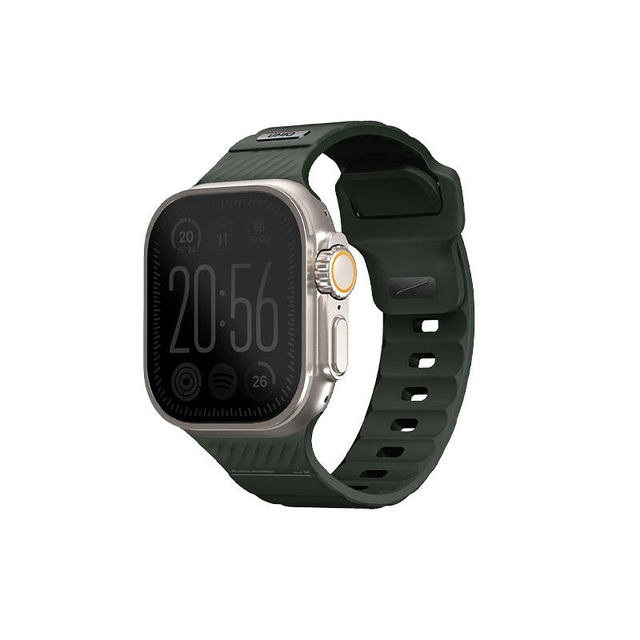 Uniq Stride FKM Rubber Apple Watch Strap 45/44/42mm Moss Green