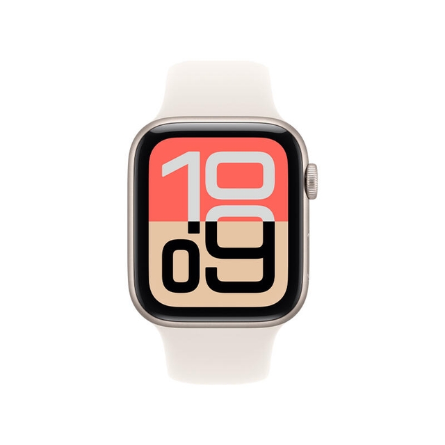 Apple Watch SE 3 GPS 44mm Starlight Aluminium Case With Starlight Sport Band MEHG4 S/M