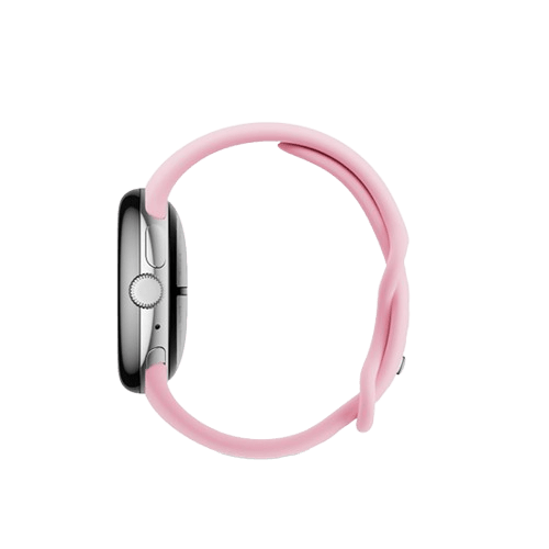 Google Pixel Watch 3 41mm Wi-Fi Polished Silver Aluminum Case with Rose Quartz Active Band