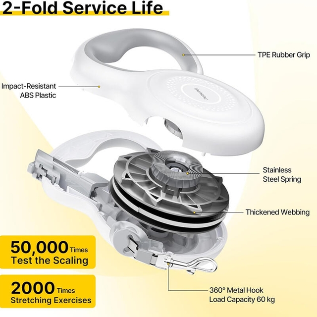 Petsuper Retractable Leash PL03 White