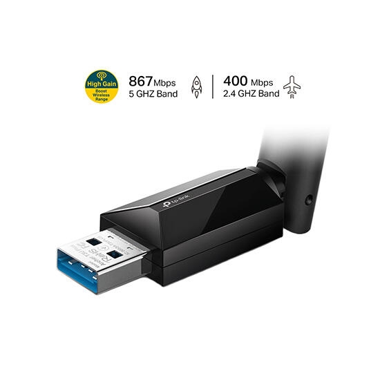 TP-Link AC1300 High Gain Dual Band USB Adapter Archer T3U Plus