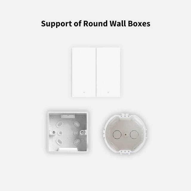 Aqara Smart Wall Switch H1 EU No Neutral Double Rocker White