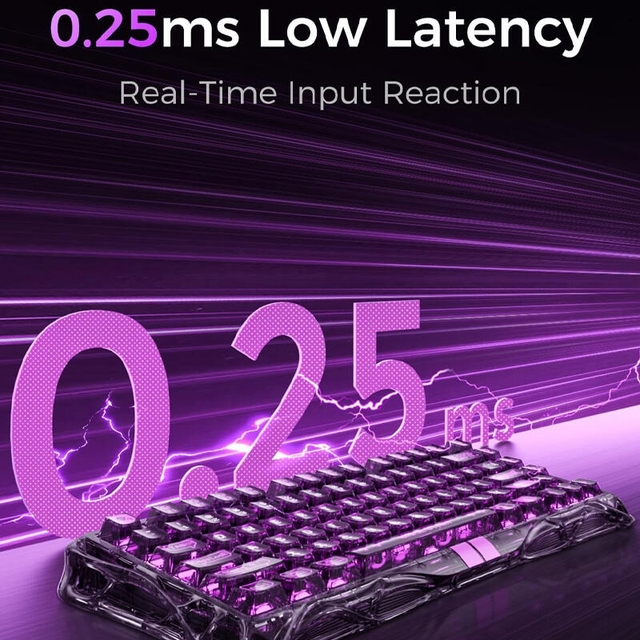 GravaStar Gaming Keyboard Mercury V75 Lite 75% Hall Effect Magnetic Switch Transparent black