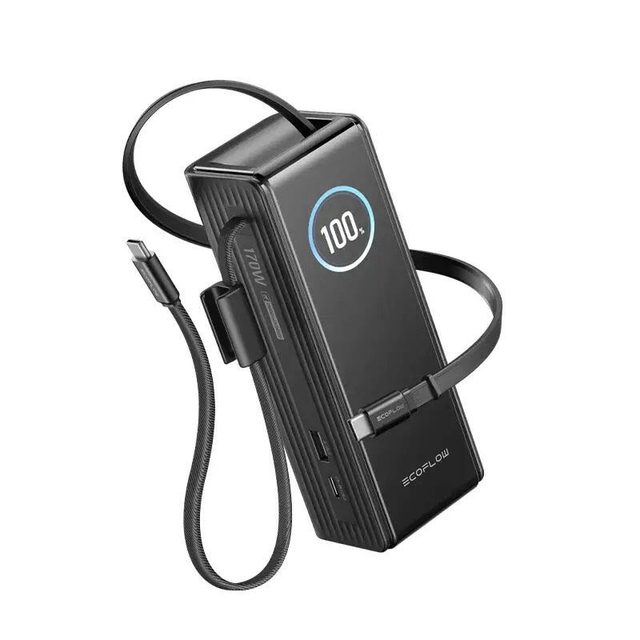 Ecoflow Rapid Power Bank 25000mAh 100W Built in Cable Black