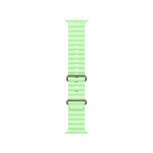 Apple Watch Ultra 3 49mm Natural Titanium Case With Neon Green Ocean Band MF1V4