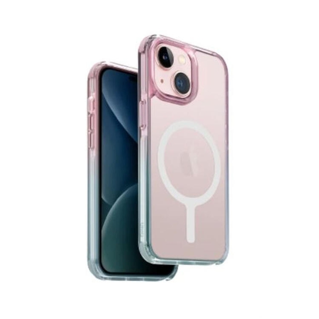 Uniq Hybrid Magclick Charging Combat Duo Iphone 15 Sky Blue/ Powder Pink