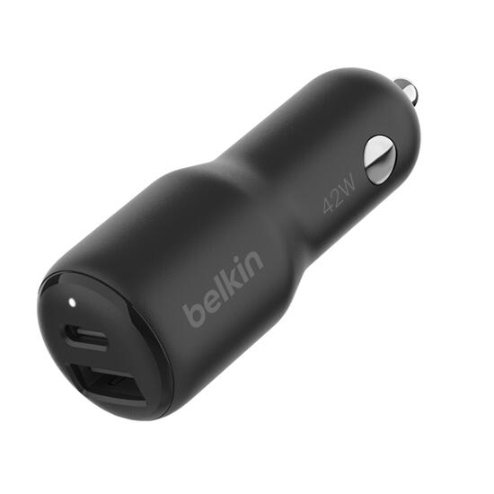 Belkin 42W Car Charger 30W PD PPS USB-C 12W USB-A CCB005BTBK Black