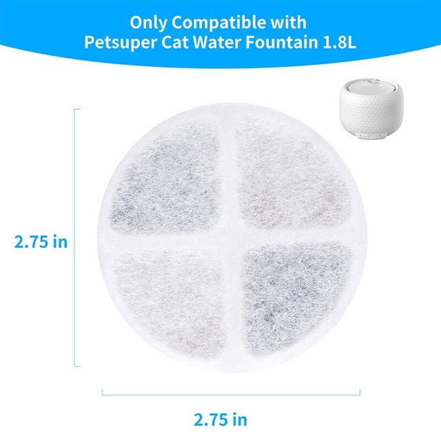 Petsuper Pet Water Dispenser Filter PW01-5 White