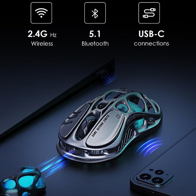 GravaStar Gaming Mouse Mercury M1 Pro Wireless Gunmetal Gray