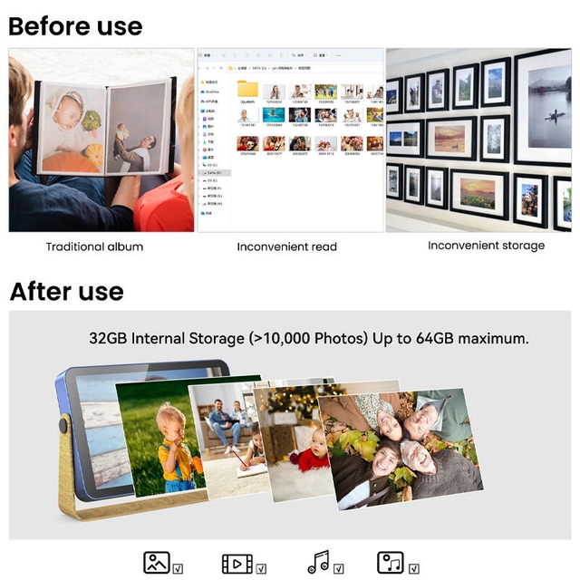 Kodak Digital Photo Frame 10 Inch RWF-108V Ocean blue