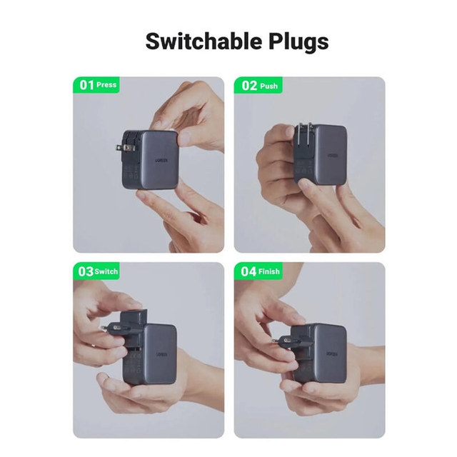 Ugreen 65W USB USB-C Charger 90409 Grey