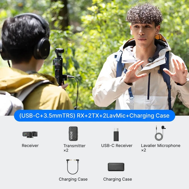 BOYA BOYAMIC 2-01 AI-Powered Mini Wireless Microphone Black