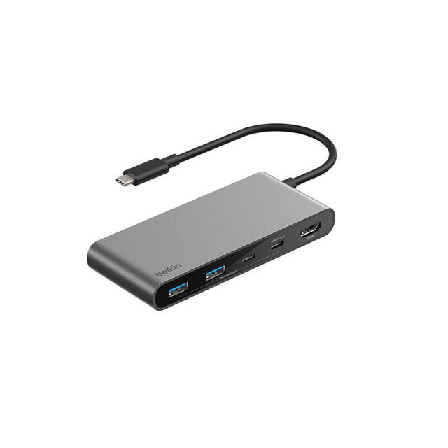 Belkin 7-Port USB-C Hub with Dual USB-C Ports AVC023hqSGY Grey