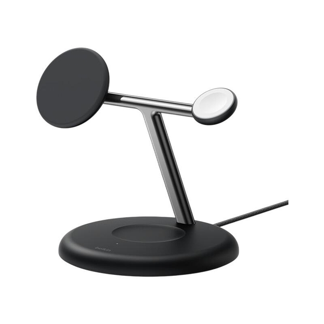 Belkin 3-in-1 25w Magnetic Wireless Charging Stand with QI2 WIZ050kqBK Black