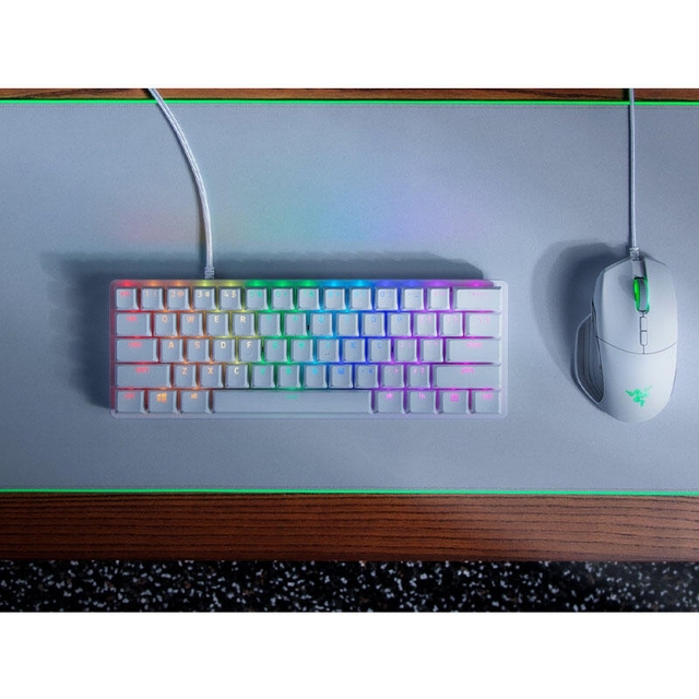 Razer Gaming Keyboard Huntsman Mini Mercury Ed RGB 61key Red Switch RZ03-03390400-R3M1 White