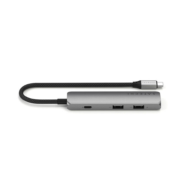 SATECHI 4-in-1 USB-C Slim Multiport Adapter 4K Space Grey