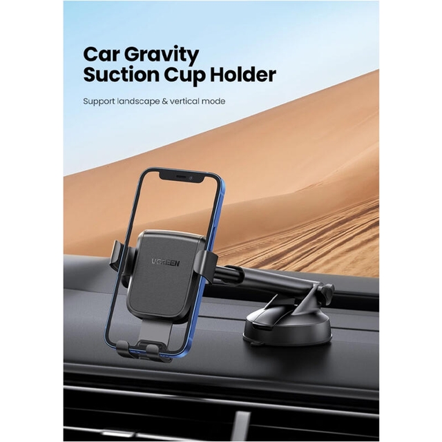 Ugreen Gravity Phone Holder With Suction Cup 60990B Black