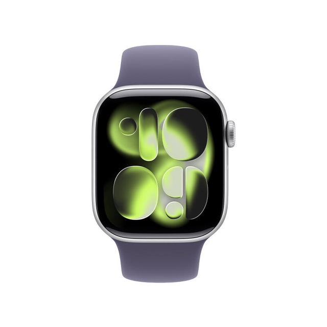 Apple Watch Series 11 GPS 42mm Silver Aluminium Case With Purple Fog Sport Band MEU74 M/L