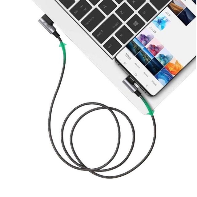 Ugreen 18W USB-A to Type-C 90 Degree Cable 2m 20857 Space Grey