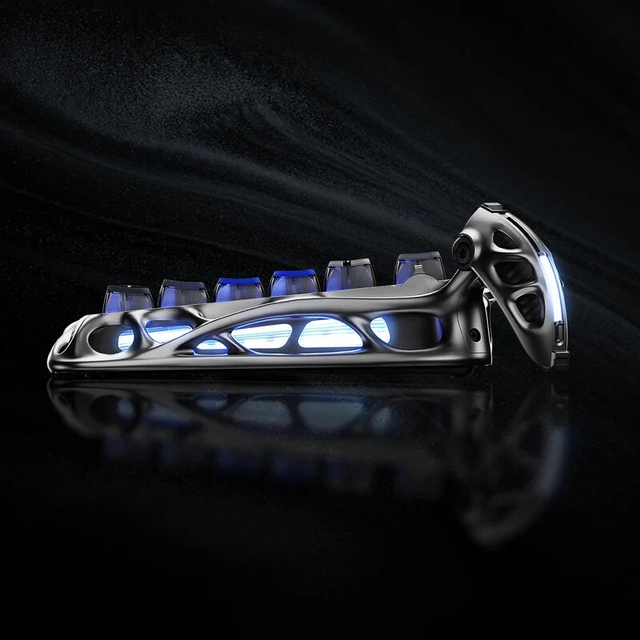 GravaStar Gaming Keyboard Mercury K1 Pro 75% Wireless Mechanical Interstellar Silver