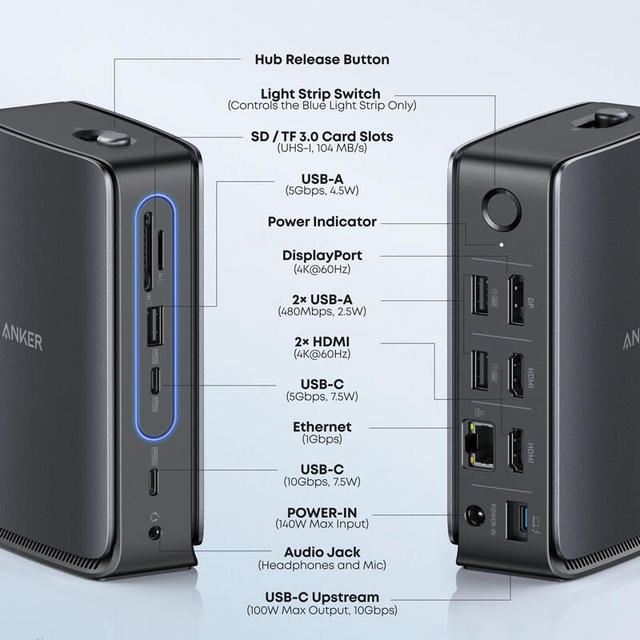 Anker Nano Docking Station 13in1 A83C3311 Black