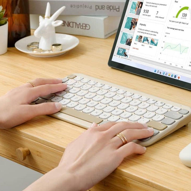 Asus Wireless Keyboard KW100 90XB0880-BKB170 Oat Milk
