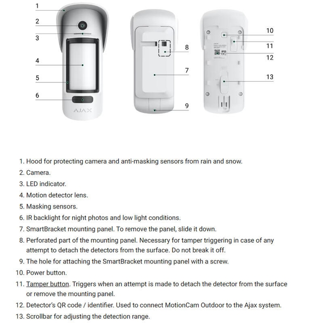 Ajax MotionCam Outdoor White