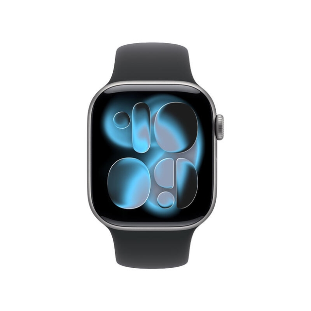 Apple Watch Series 11 GPS 42mm Space Grey Aluminium Case With Black Sport Band MEQX4 M/L