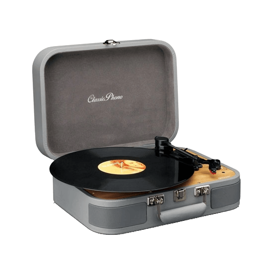 Lenco TT-116 Classic Phono Retro Bluetooth Turntable With Built-In Speakers Grey