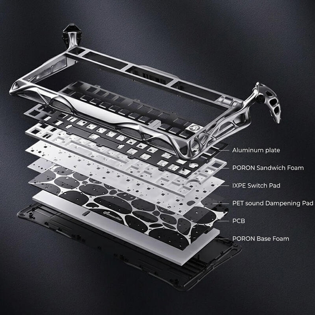 GravaStar Gaming Keyboard Mercury V75 Pro 80keys Magnetic Jade 8K Neon Graffiti