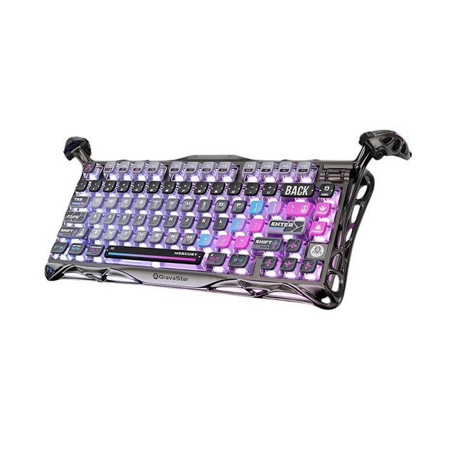 GravaStar Gaming Keyboard Special Edition Mercury K1 Pro 75% Wireless Mechanical Cyberpunk