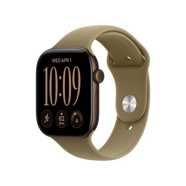 Apple Watch Series 12 GPS 46mm Dark Bronze Aluminium Case with Olive Sport Band