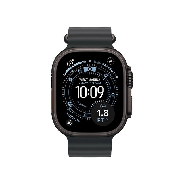 Apple Watch Ultra 3 49mm Black Titanium Case With Black Ocean Band MF0J4